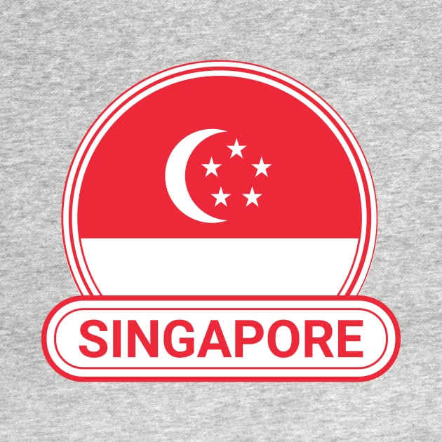 Singapore Country Badge - Singapore Flag by Yesteeyear